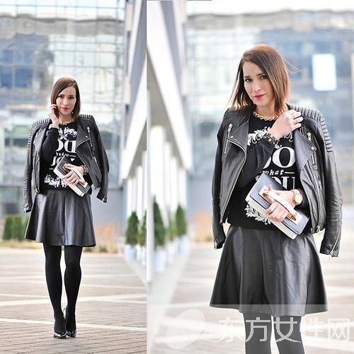 冬季黑色夾克外套搭配 不僅酷帥還魅力十足