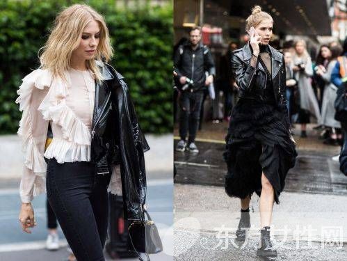 各式各樣的皮衣搭配 這個冬天怎么穿都時髦