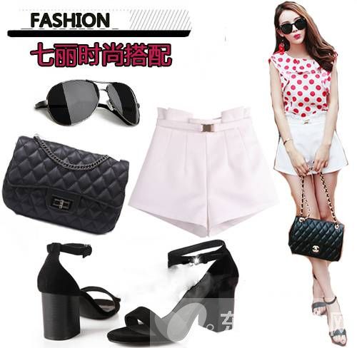 夏季高腰短褲怎么搭配 這么穿矮個(gè)也能顯得很高挑