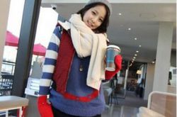 韓式毛線圍巾系法 冬季出行即時(shí)尚又溫暖