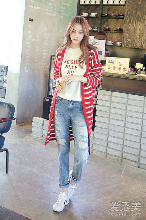 針織開衫如何搭配 韓國街拍達(dá)人親身示范