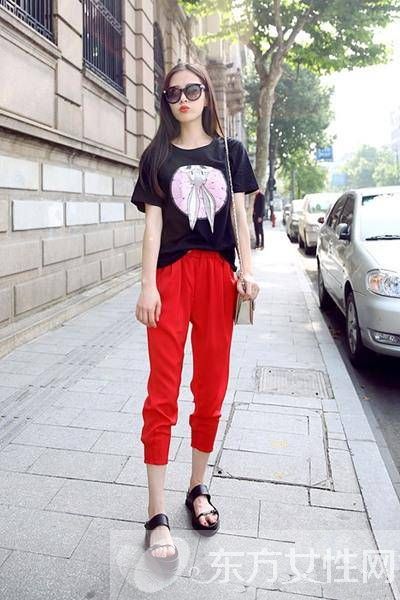 卡通t恤+長褲or短褲 減齡時尚又可愛