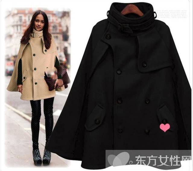 短款斗篷外套怎么搭配 冬天這么穿既暖和又時尚