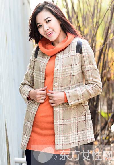 小清新時(shí)尚冬季女裝搭配守則必看 格子元素文藝范足
