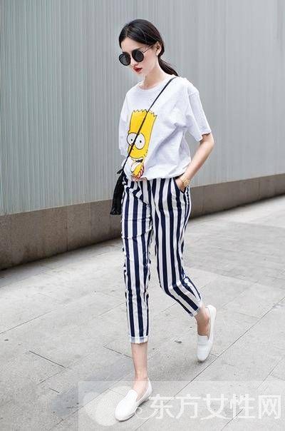 卡通t恤+長褲or短褲 減齡時尚又可愛