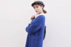 韓版長(zhǎng)款針織開(kāi)衫搭配 搭對(duì)了秒變韓系萌妹