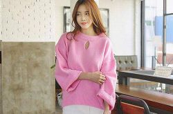 韓國早春街拍 冰淇淋色毛衣美哭你