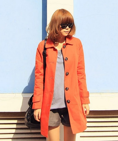 桔色風衣搭配技巧 風衣控千萬別錯過