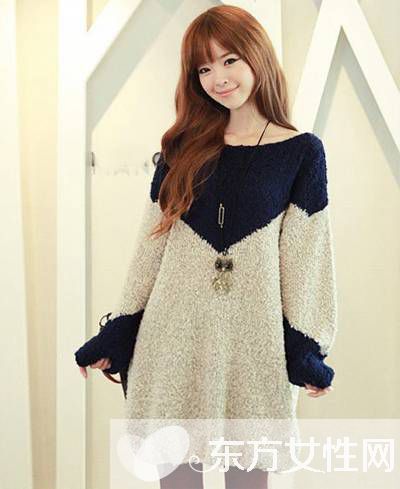 韓系時(shí)尚寬松毛衣 胖MM顯瘦的法寶