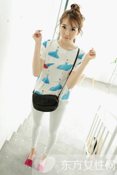 胖MM顯瘦搭配推薦 T恤搭配小腳褲就是怎么美