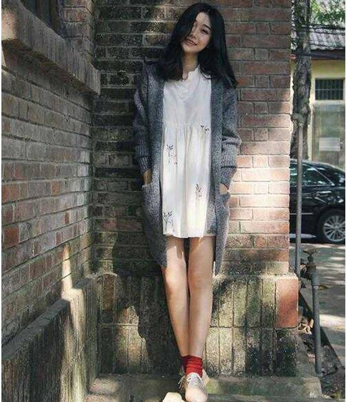 長(zhǎng)款開(kāi)衫毛衣外套搭配 一秒凸顯女神范