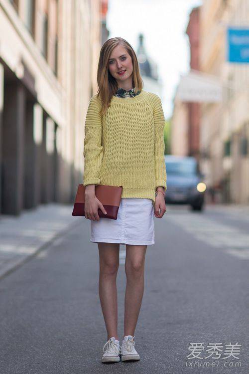 毛衣搭襯衫 適合春天的小清新搭配