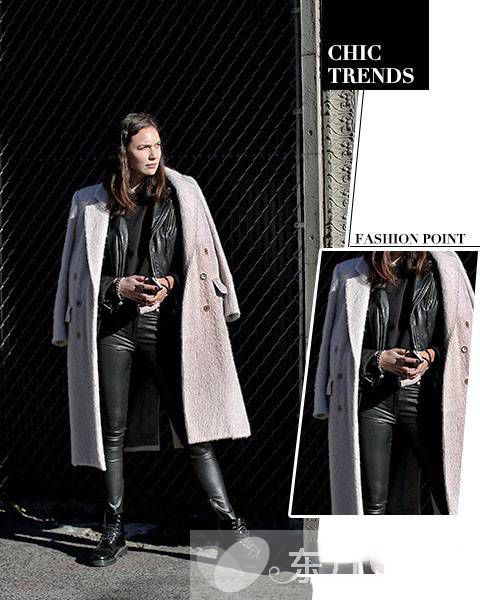 純色羊毛大衣時尚搭配技巧 款款都是明星范兒