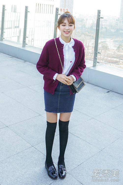 針織開衫如何搭配 韓國街拍達(dá)人親身示范