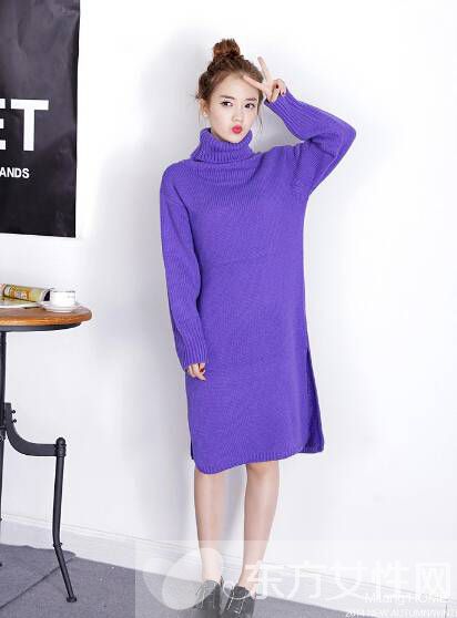 秋冬打底連衣裙搭配法 御寒時(shí)尚盡顯大牌范