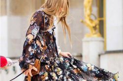 歐美時(shí)尚街拍 早春長(zhǎng)裙搭配美美噠