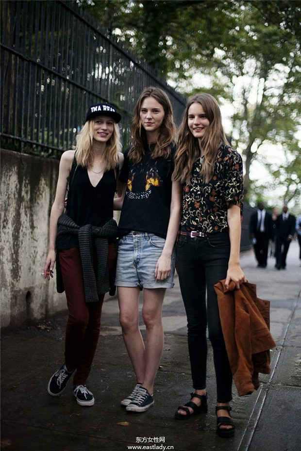 紐約時(shí)裝周明星模特們街拍圖