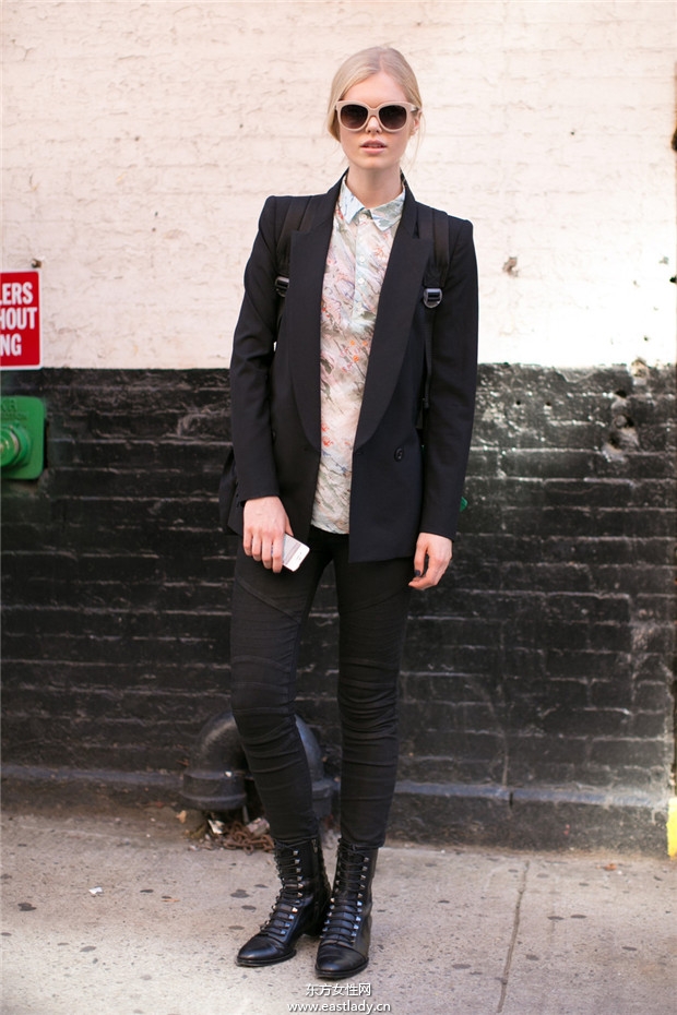 紐約時(shí)裝周明星模特們街拍圖