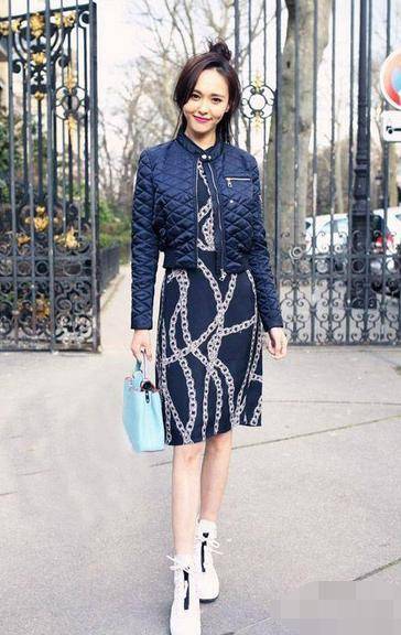 唐嫣最新春季街拍 私服搭配品味更贊