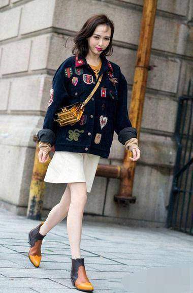 唐嫣最新春季街拍 私服搭配品味更贊