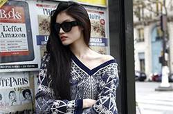 中國超模何穗街拍寫真