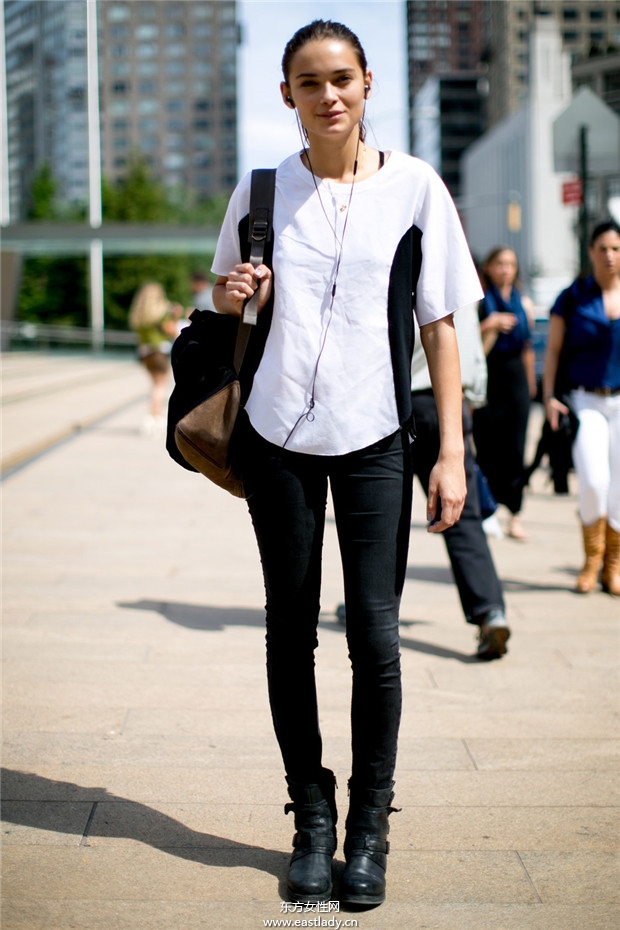 紐約時(shí)裝周明星模特們街拍圖