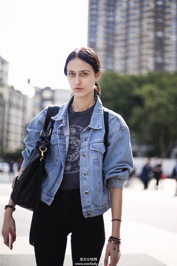 紐約時(shí)裝周明星模特們街拍圖