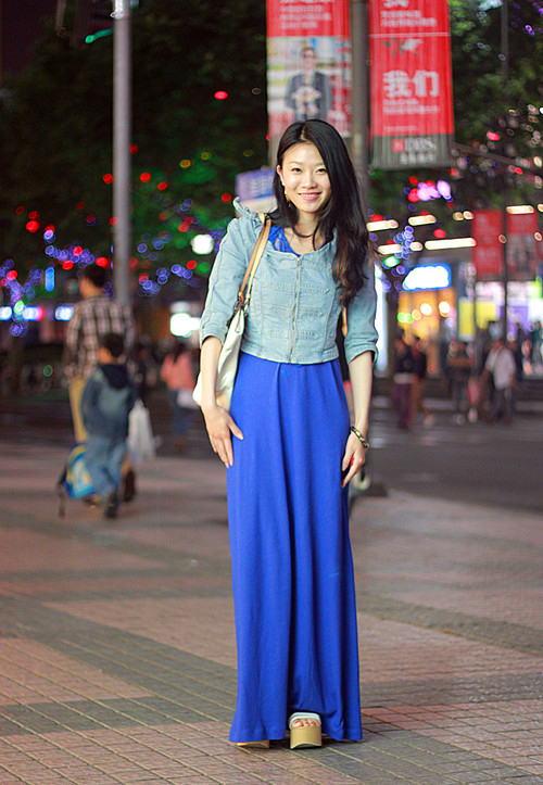 八月中國街拍 長裙幽雅伴一夏