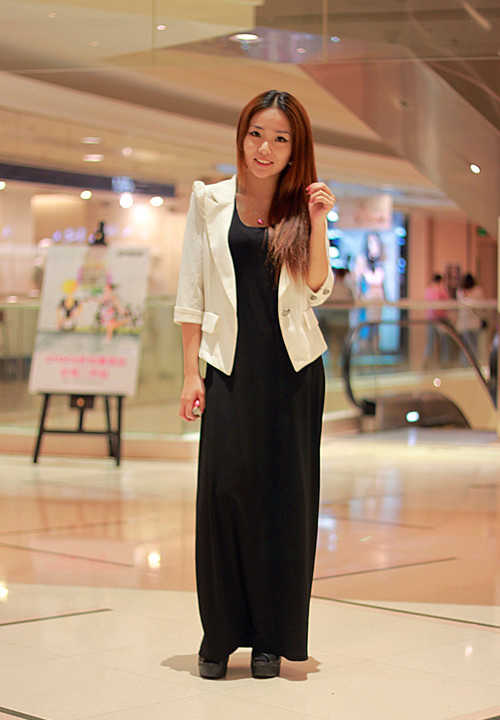 八月中國街拍 長裙幽雅伴一夏