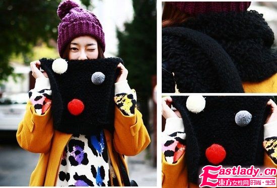 冬季保暖搭 圍巾越大越有范