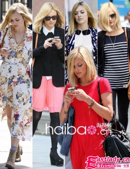 街拍英國美女主播It Girl菲妮-科頓 (Fearne Cotton) 精彩街頭穿搭秀