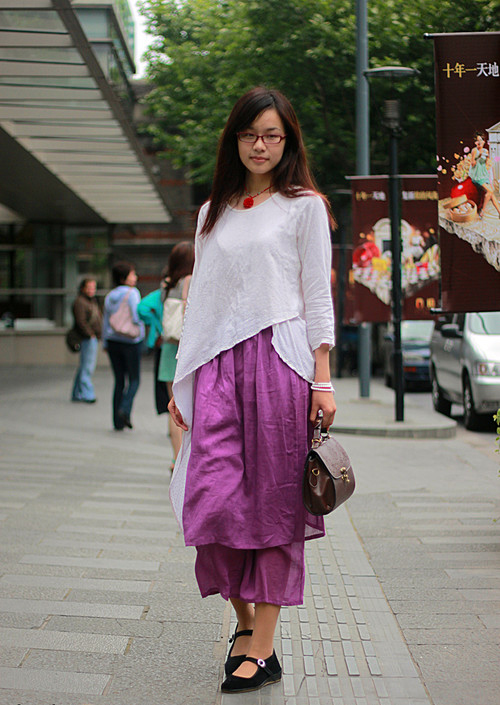 八月中國街拍 長裙幽雅伴一夏