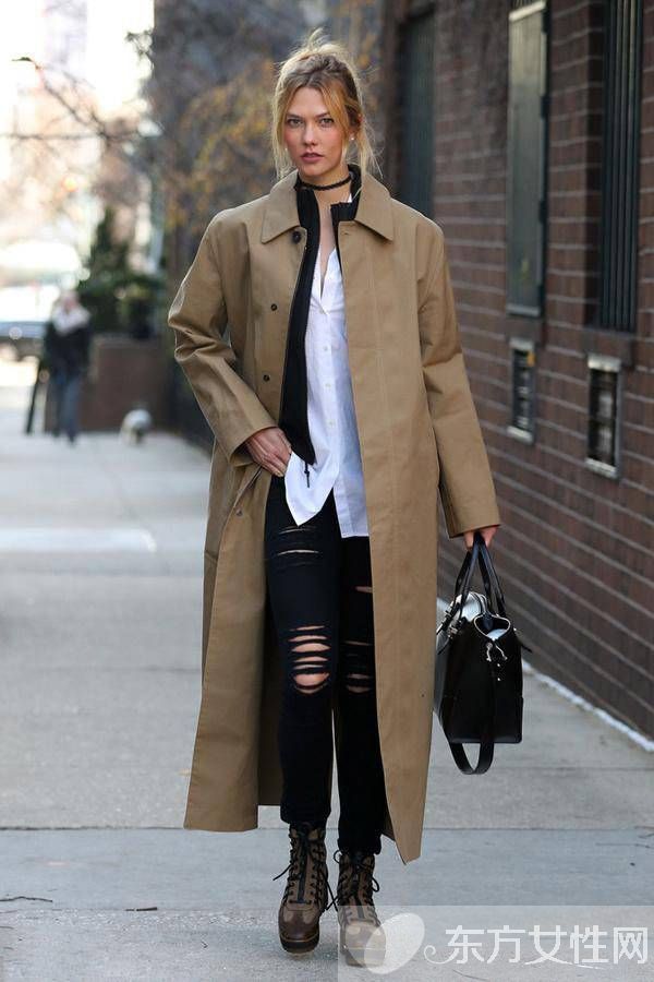 卡其色風衣3月來“叫春” 劉亦菲敞開穿氣場足
