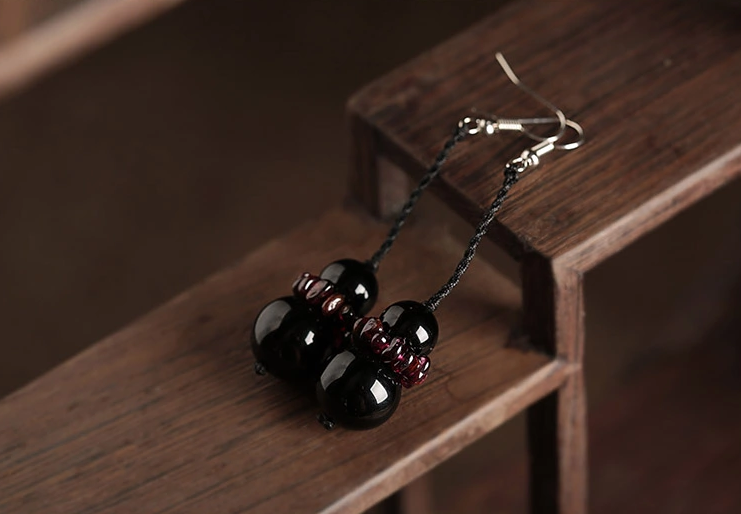 石榴石瑪瑙匠心啟航閱讀古典長款耳環(huán)首飾