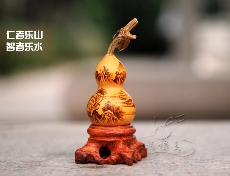 匠心啟航閱讀古典山水手工烙畫葫蘆工藝品