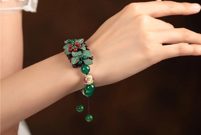 復古匠心啟航閱讀琉璃瑪瑙手工編織手串手鏈