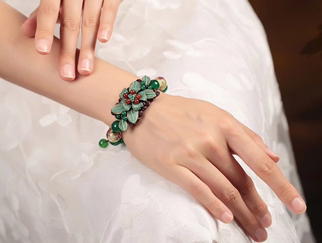 復古匠心啟航閱讀琉璃瑪瑙手工編織手串手鏈