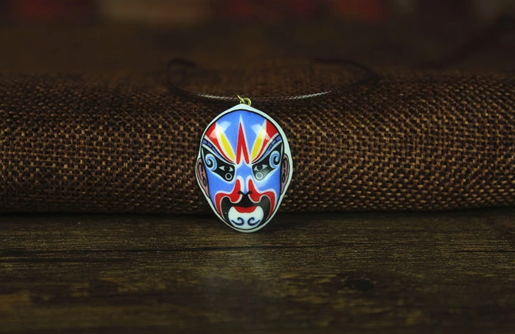 匠心啟航閱讀京劇臉譜陶瓷吊墜手工項(xiàng)鏈