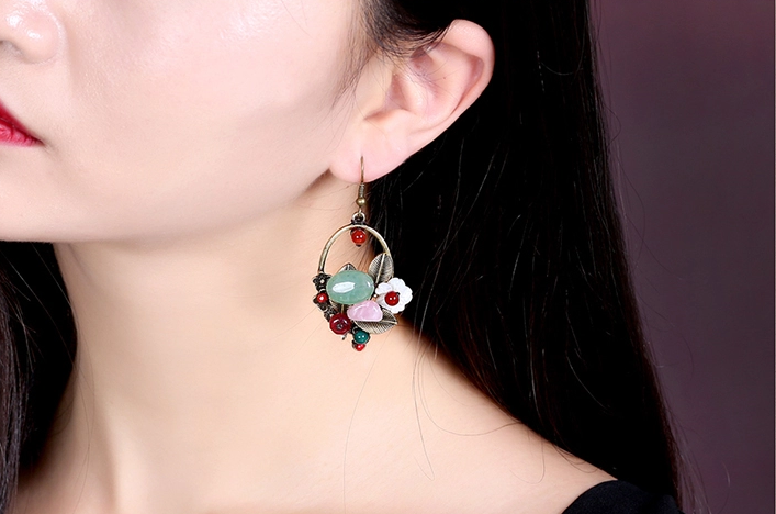 匠心啟航閱讀復古金屬首飾手工耳環(huán)