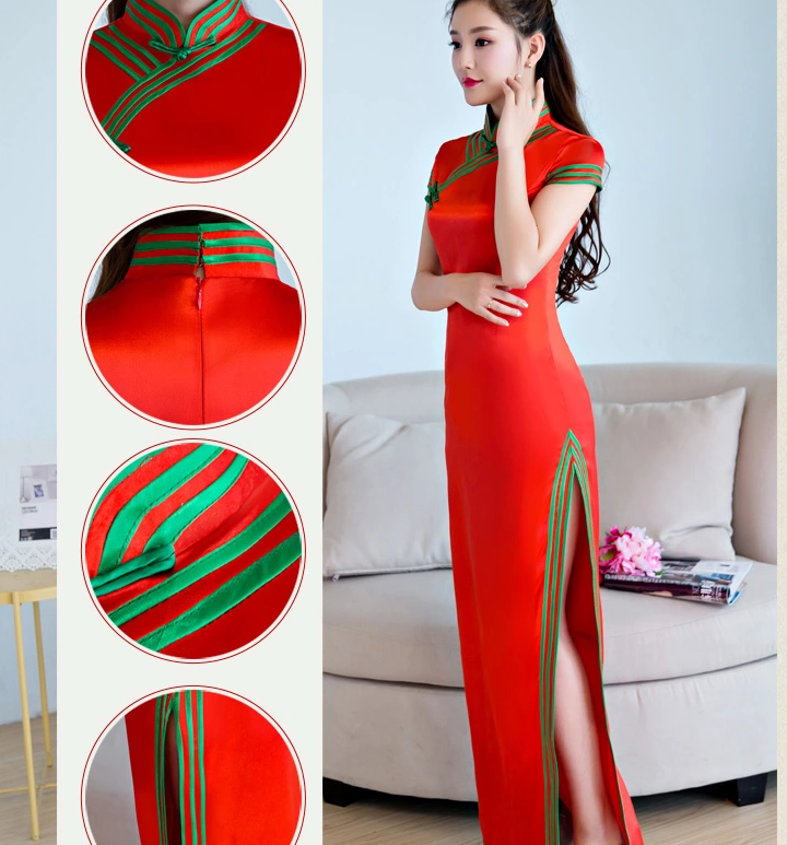 時尚匠心啟航閱讀紅色走秀旗袍