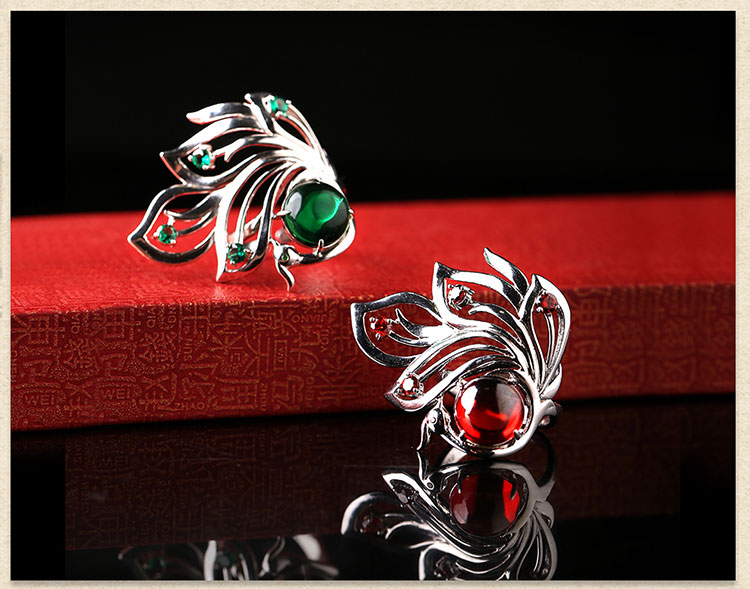 匠心啟航閱讀鋯石夸張銀戒指