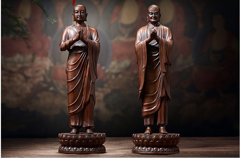 純銅佛像擺件:阿難摩訶迦葉尊者