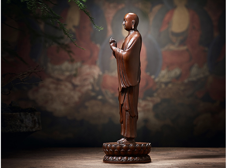 純銅佛像擺件:阿難摩訶迦葉尊者