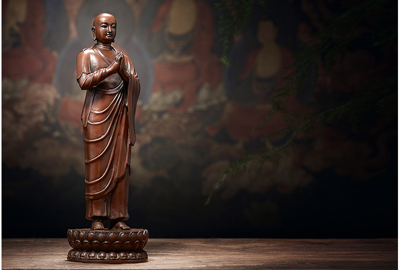 純銅佛像擺件:阿難摩訶迦葉尊者