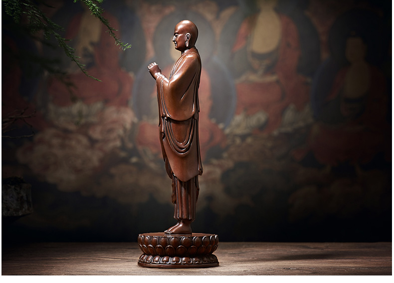 純銅佛像擺件:阿難摩訶迦葉尊者