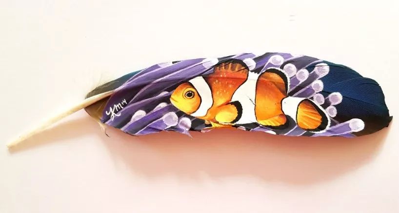 藝術(shù)源于生活:驚艷的彩繪羽毛!