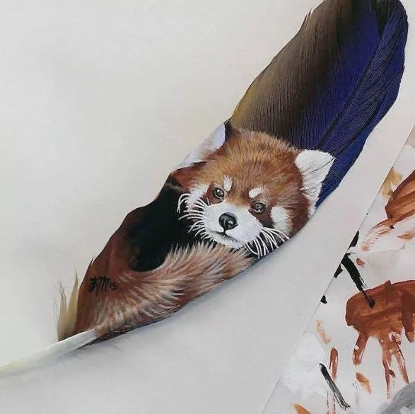 藝術(shù)源于生活:驚艷的彩繪羽毛!