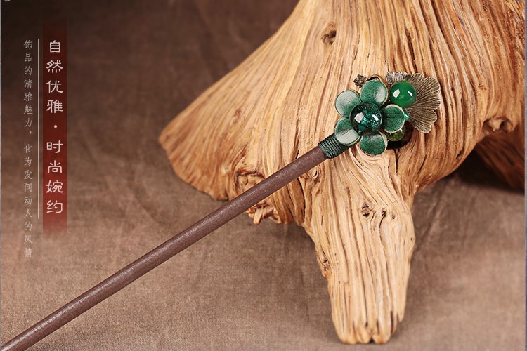 碧影古風古典發(fā)簪盤發(fā)木簪子頭飾