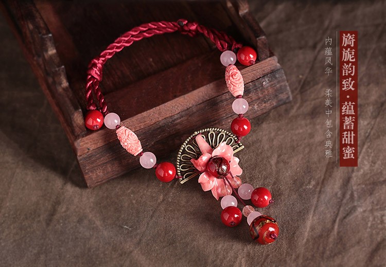 匠心啟航閱讀紅色腳鏈花重錦冠飾品