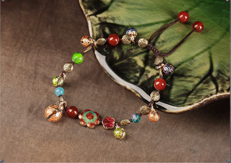 多彩鈴鐺腳鏈:古雅燦溪魚兒個(gè)性腳鏈